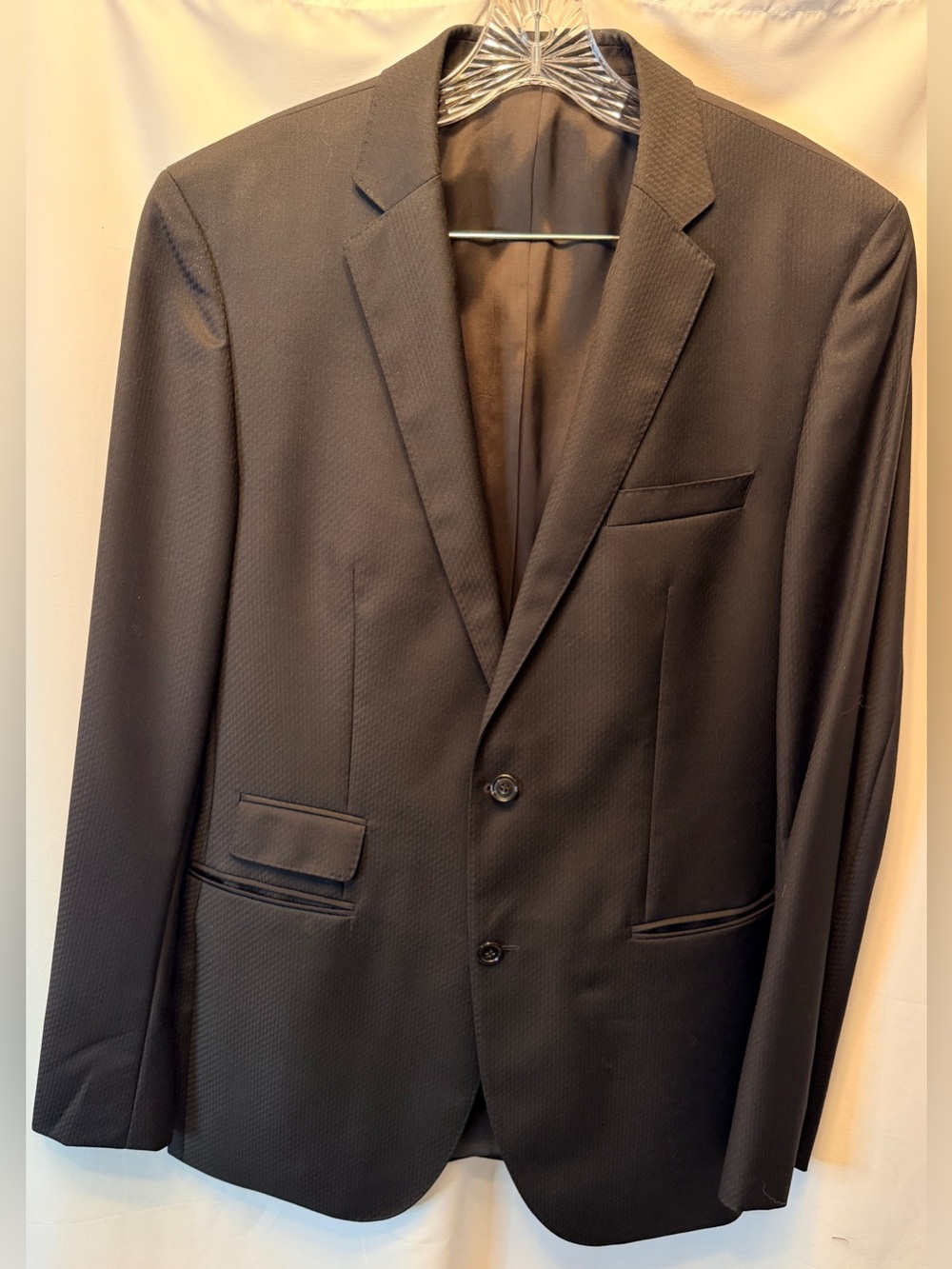 BOSS Hugo Boss Blazer Men’s 40L Black Wool Modern The Sweet Sportcoat Textured